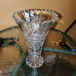 Vintage Crystal Pinwheel Vase